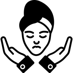 Forehead massage Vector Icon

