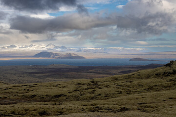 Country and lake Thingvallavatn, Iceland