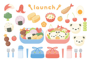 かわいいおにぎりのお弁当セット