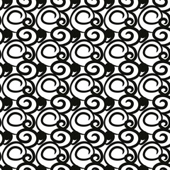 abstract seamless pattern with black and white lines