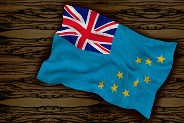 National flag of Tuvalu. Background  with flag of Tuvalu