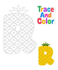 Alphabet tracing worksheet for kids