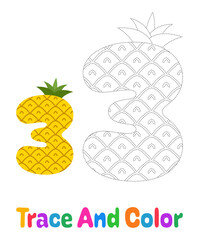 Number tracing worksheet for kids