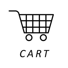 cart icon, shopping cart icon symbol, vector, illustration