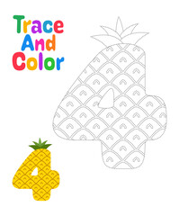 Number tracing worksheet for kids