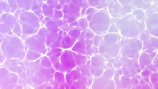 White wave caustic pattern in pink background animation. 4K 2D computer rendering