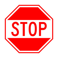 Stop traffic road sign 