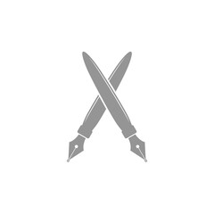 Business fountain pen icon isolated on white background
