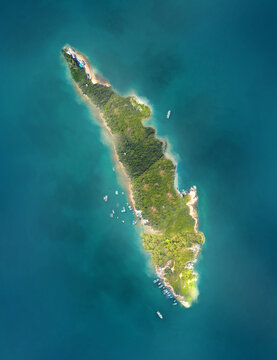 Kerala map aerial top view