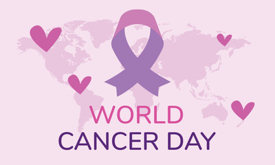 Flat World Cancer Day Background