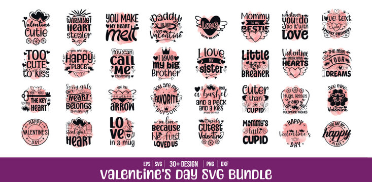 Valentine's day svg bundle, Valentines day t shirt design quotes bundle