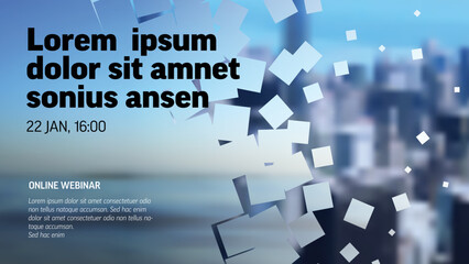 Social media event cover template with double photo exposition