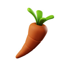 3D illustration Carrot