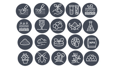 Soil icons set vector design 