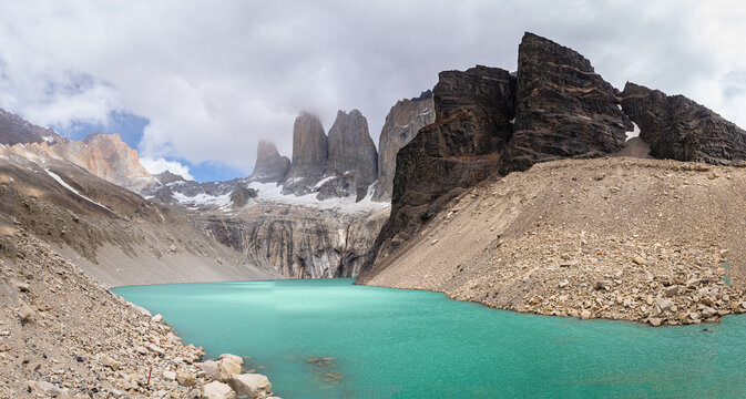 amazig landscape of torres del paine peaks, chile