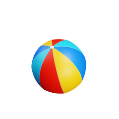 3d illustration holiday icon 3d render object icon beach ball