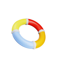 3d illustration holiday icon 3d render object icon lifebuoy