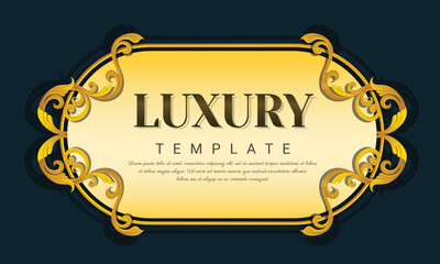 Decorative vintage frame for invitations, frames, menus, labels and websites. Elegant vector element Eastern style, place for text.