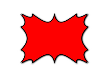 Starburst pop art. Comic background with speech bubble and halftone, white, yellow and red