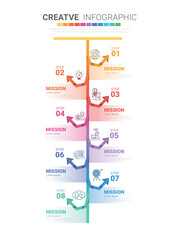 Vector Infographic label design with icons and 8 options or steps. Infographics for business concept. Can be used for presentations banner, workflow layout, process diagram, flow chart, info graph