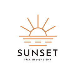 Sun logo design vector template Icon symbol Illustration 