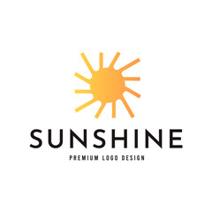 Sun logo design vector template Icon symbol Illustration 