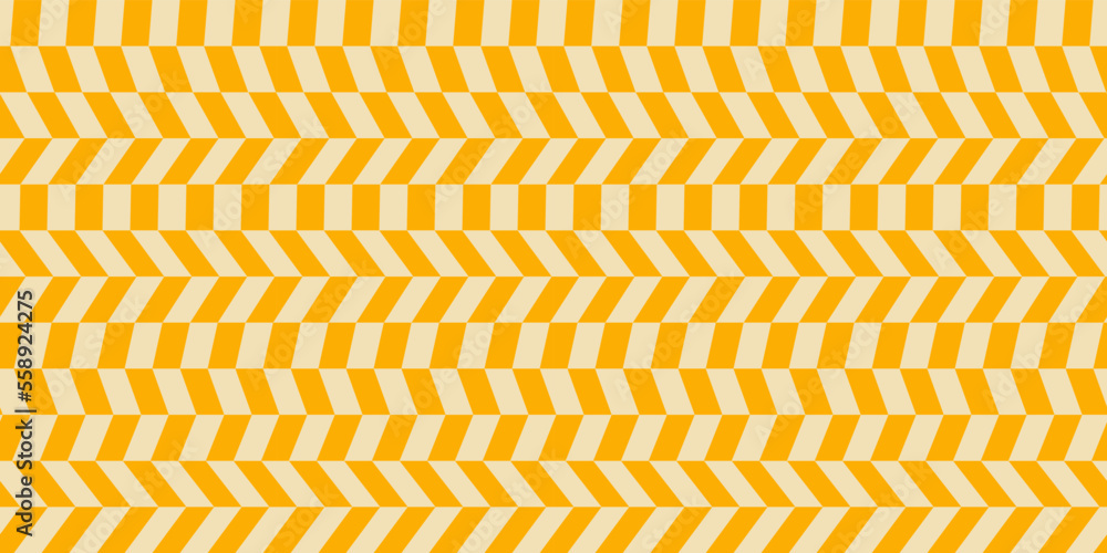 Poster checkered yellow pattern of rectangles. for prints and seamless surfaces of textiles, packaging, wal