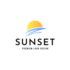Sun logo design vector template Icon symbol Illustration 