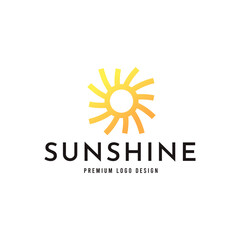 Sun logo design vector template Icon symbol Illustration 