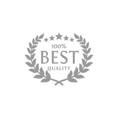 Best Award brand, Best quality, Best choice label premium laurel wreath badge logo design vector illustration isolated on white background. 