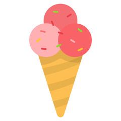 ice cream cone cartoon illustration