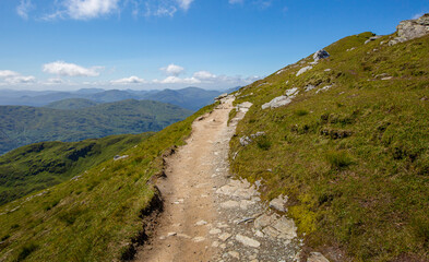 path in the mountains of Scotland
