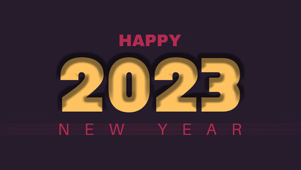 happy new year2023 matt embossed wallpaper 