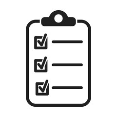 Checklist icon on transparent background.