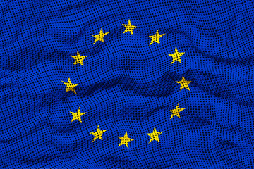 National flag of Europe. Background  with flag of Europe.