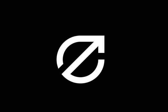 Minimal Awesome Creative Trendy Professional Letter E Arrow Logo Design Template On Black Background