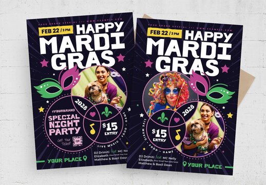 Mardi Gras Flyer Template