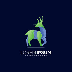Deer logo vector