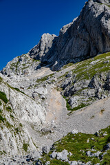 Fototapeta na wymiar Hiking to Škednjovec peak in Bohinj