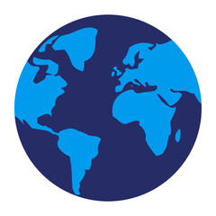 Earth icon isolated on transparent background