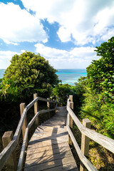 大神島・遠見台へ向かう道中からの景色・沖縄県宮古島