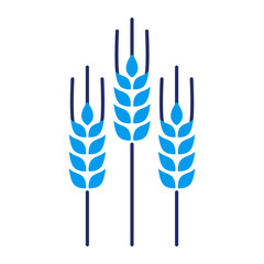 Wheat and agriculture isolated icon