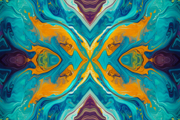 Mixed paints, paint stains, liquid paints, modern fluid background. fluid art .Fashionable pattern.