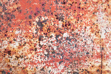 rust texture. rust texture colored in red. Background colored red. Background of standby paint in red color
