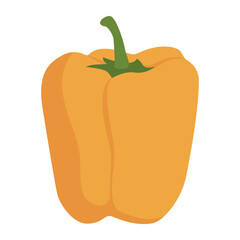 Fresh yellow bell pepper isolated