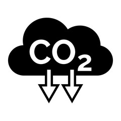 Reduce CO2 emissions icon isolated