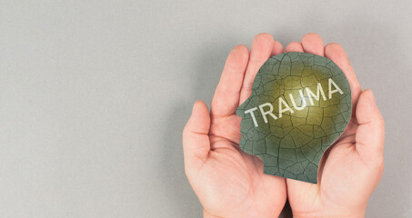 Trauma, mental health disorder, depression and frustration, psychology therapy and treatment,...