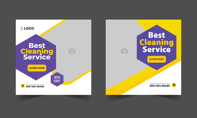 cleaning service social media post and web banner template, instagram, post, flyer, business, book, magazine, we banner, corporate, editable cleaning service business 