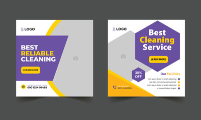 cleaning service social media post and web banner template, instagram, post, flyer, business, book, magazine, we banner, corporate, editable cleaning service business 