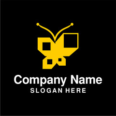 Fototapeta premium butterfly logo abstract simple,clean,minimalist,and modern